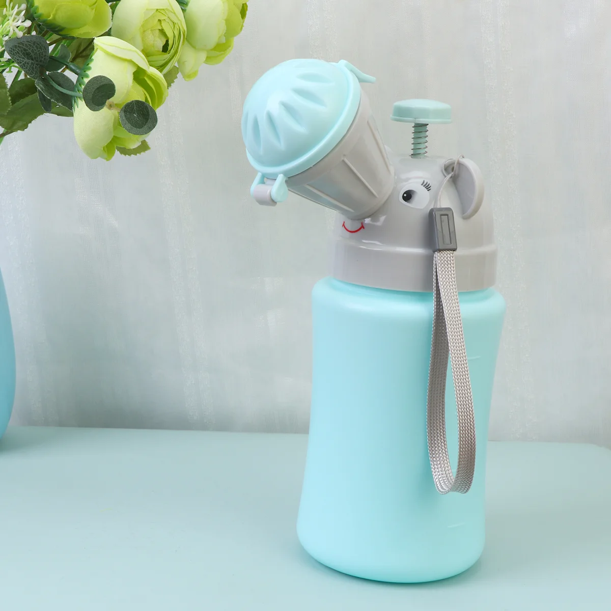 Urinoir portable d'urgence pour enfants, pot pour tout-petits, toilette de voiture, bouteille bleue pour bébé fille