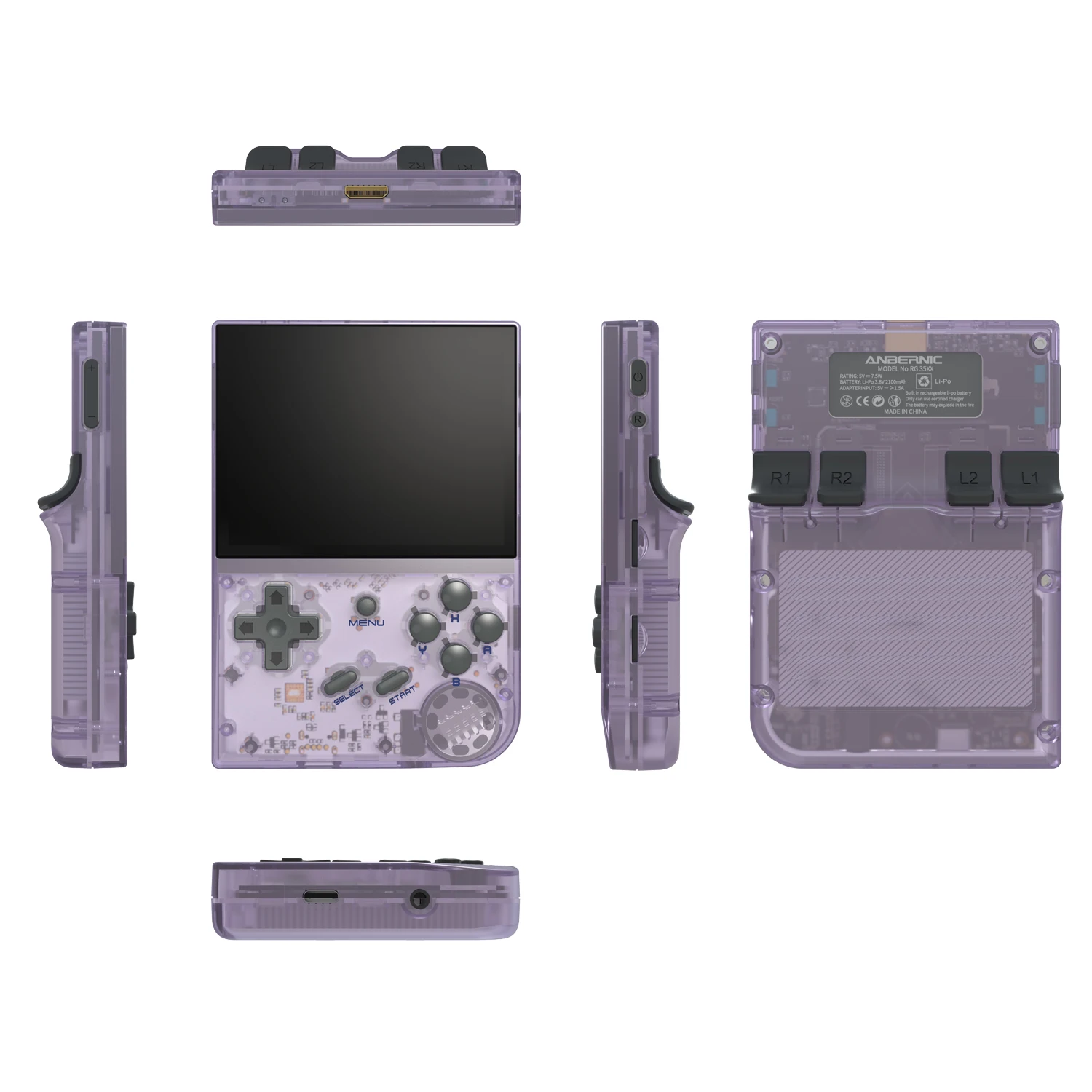 Purple Handheld Game Console 3.5