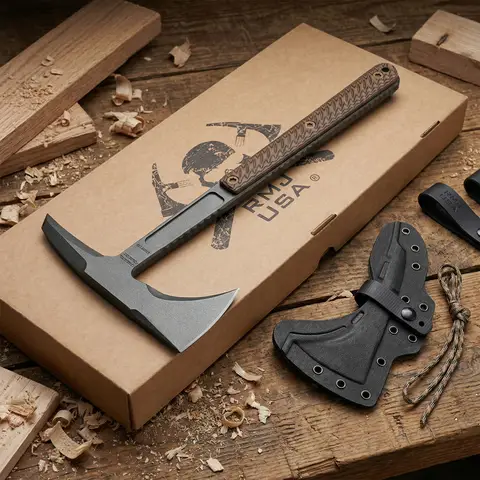 RMJ - Red Falcon Outdoor Mountaineering Full Tang Axe Double Color G10 Handle Emergency Fire Axe for Hiking