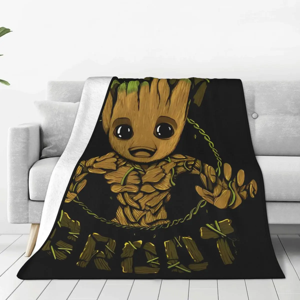 Guardians Of The Galaxy Groot Blanket Stuff For Room Decor Ultra-Soft Blanket Throw Winter Gift for Women