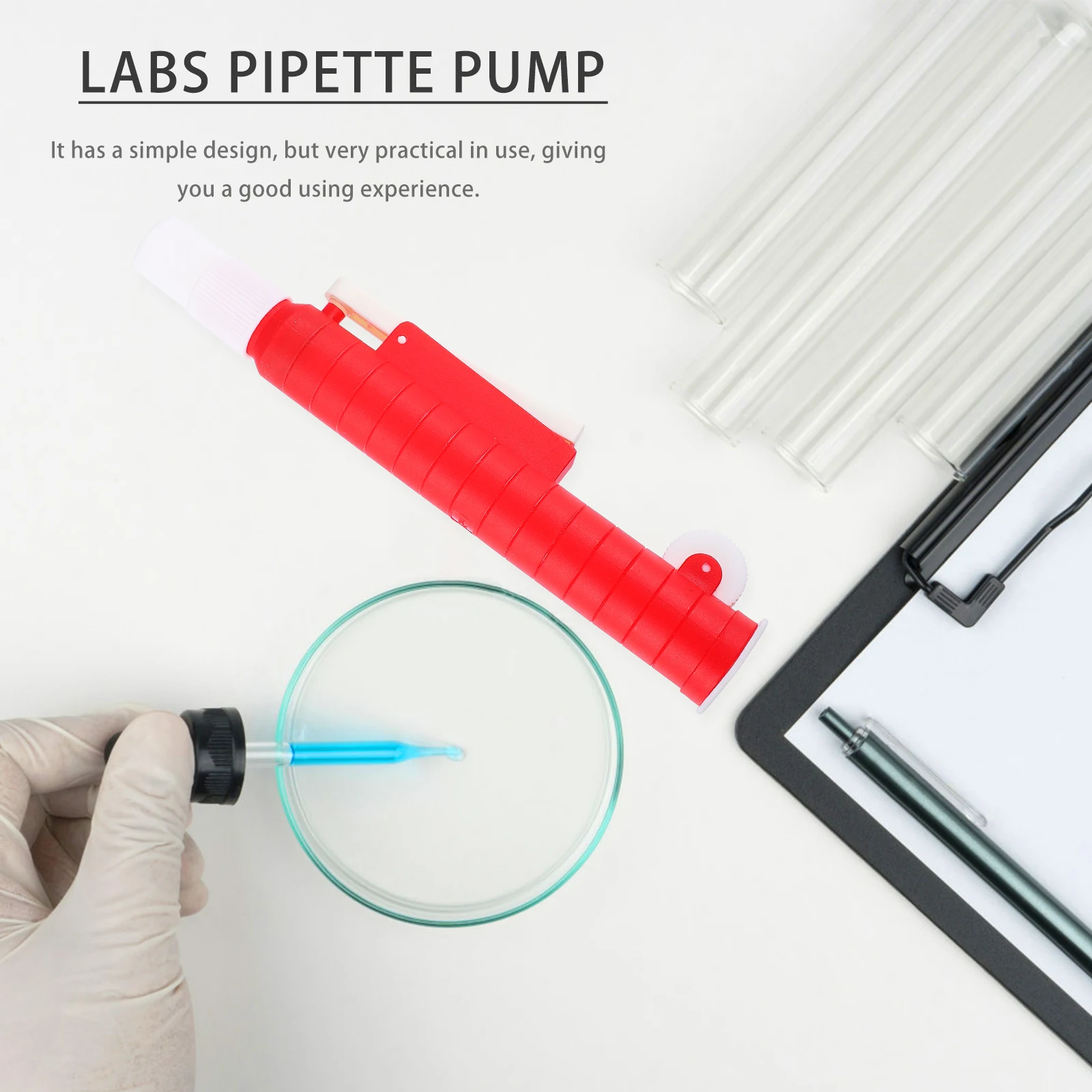 

Precision Liquid Transfer Pipette Pump with Thumb Wheel for One Hand Operation High Accuracy Rapid Dispensing Lab Instrument