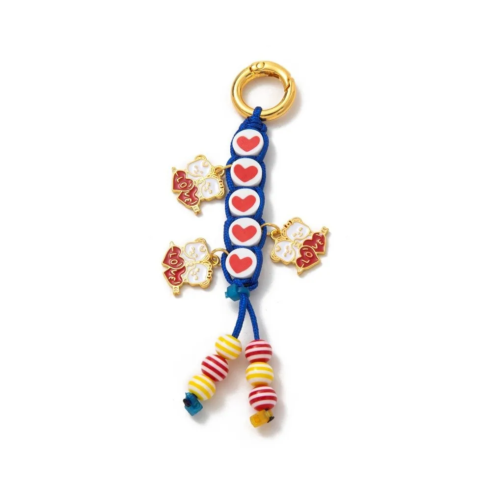 

Cute Bag Accessories Pendant DIY Korean Style Love Cherry Pendant Fashion Accessories Simple Colorful Rope Keychain Gift