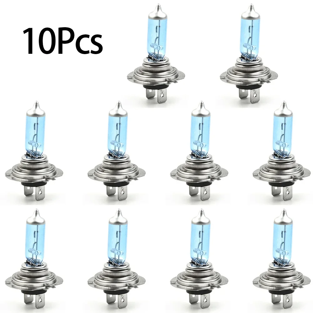 

10pcs H7 Car Headlight Bulb 55W DC 12V Ultra-white Light Blue Bubbles Car Halogen Lamp Car Headlight Bulb 6000K