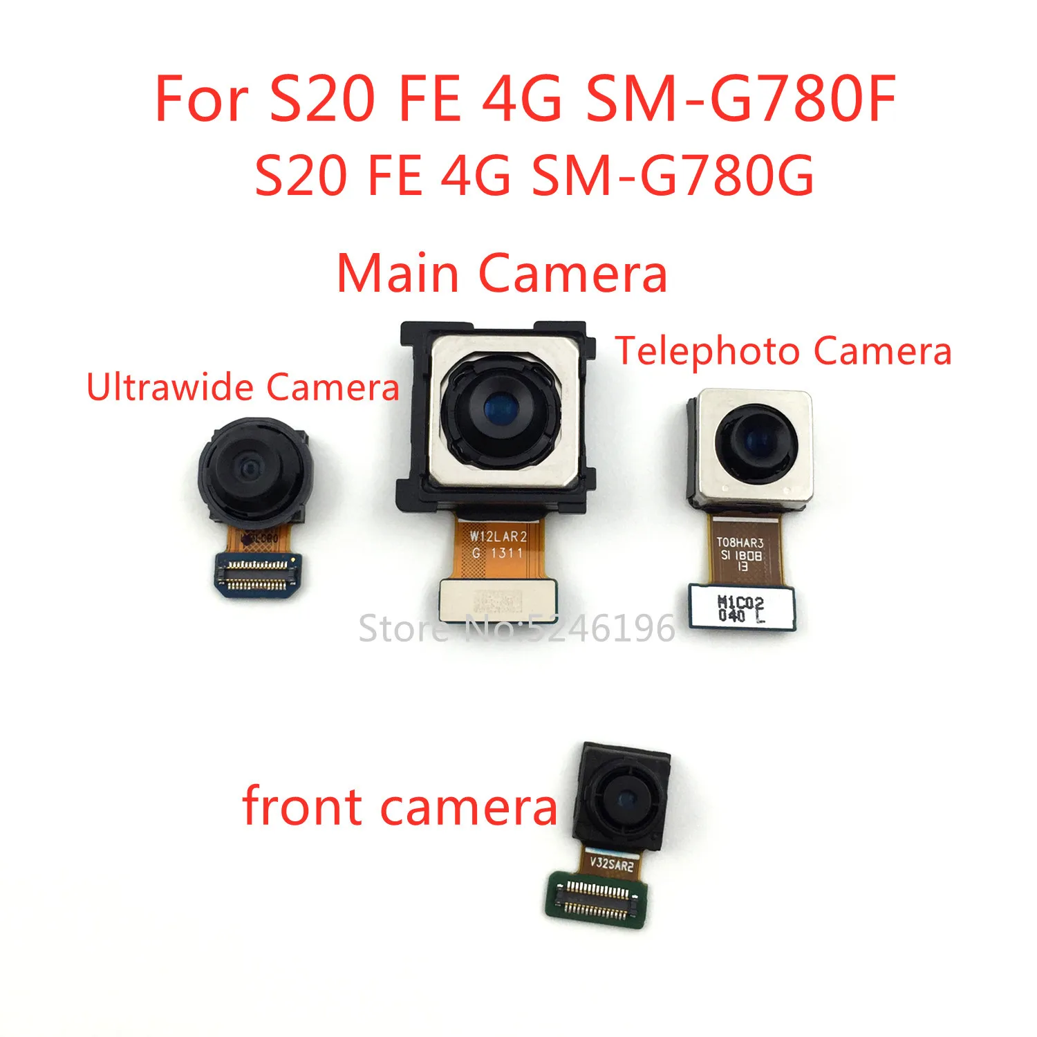 1 stücke Zurück große Wichtigsten Hinten Kamera vorne Kamera Modul Für Samsung Galaxy S20 FE 4G SM-G780F G780F/DS S20FE 4G SM-G780G Ersetzen Teil