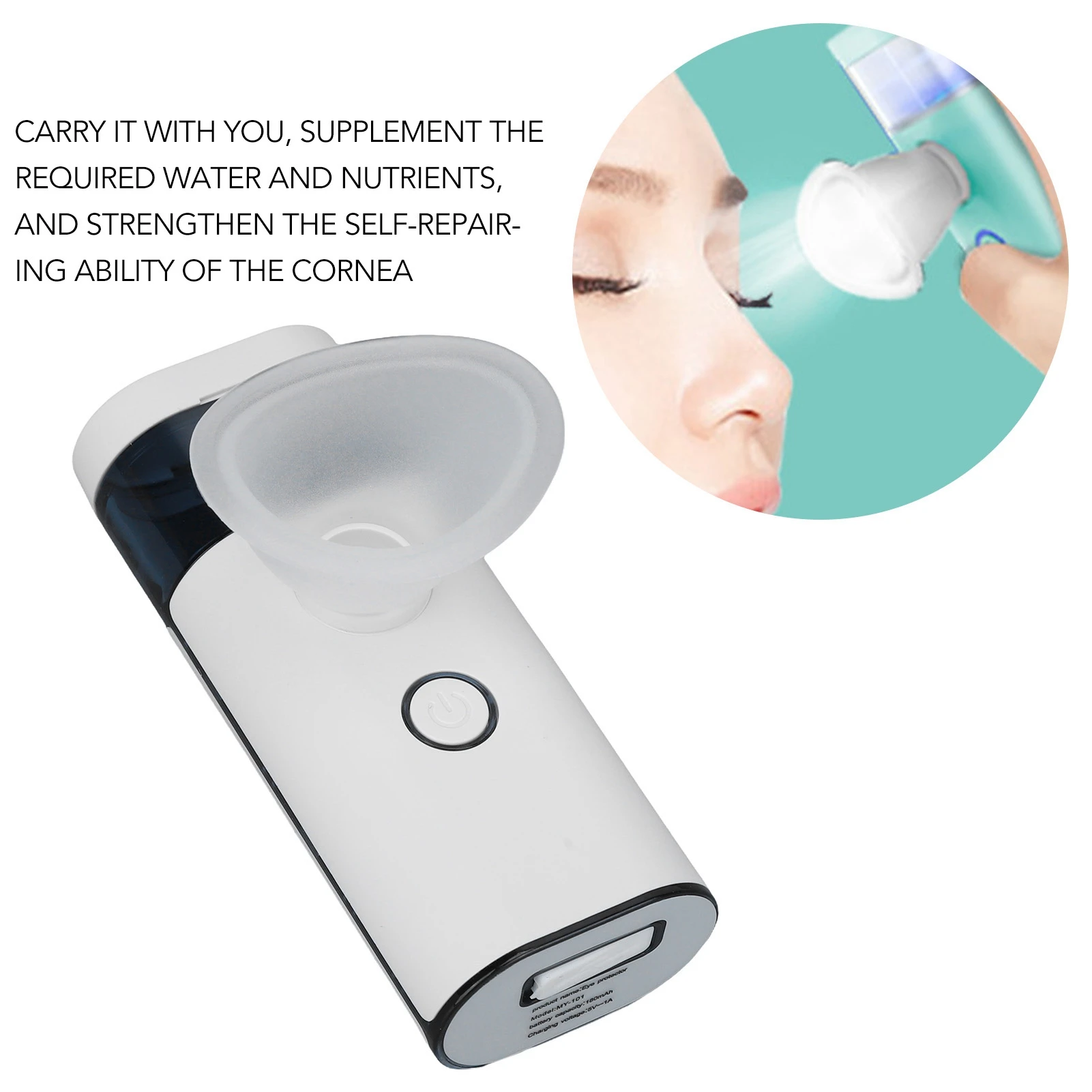

Eye Nebulizer Eye Sprayer Mister 180mah Portable Rechargeable Massage Moisturizing Atomization Eye Sprayer Eye Facial Mister