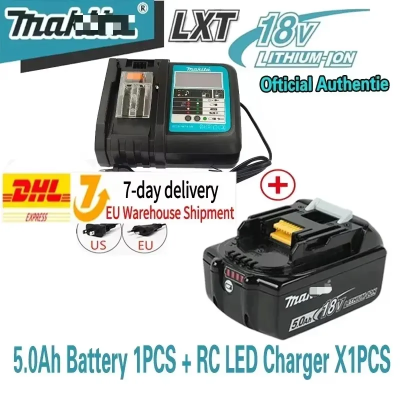 100% originele Makita oplaadbare accu voor elektrisch gereedschap, vervangbare LED lithium-ion, 18V 6.0 9.0Ah LXT BL1860B BL1860BL1850 BL1830