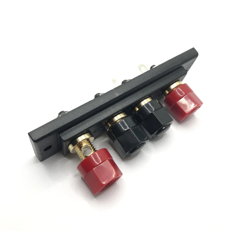 

20pcs Speaker power amplifier output four-bit terminal terminal pure copper speaker gold-plated 4-bit external 4MM banana seat