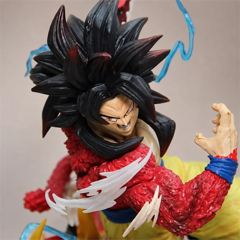 Anime Dragon Ball LS Dragon Fist Super Saiyan 4 Goku Figure Dual-Head Sculpt Statue Model Birthday Gift view 6