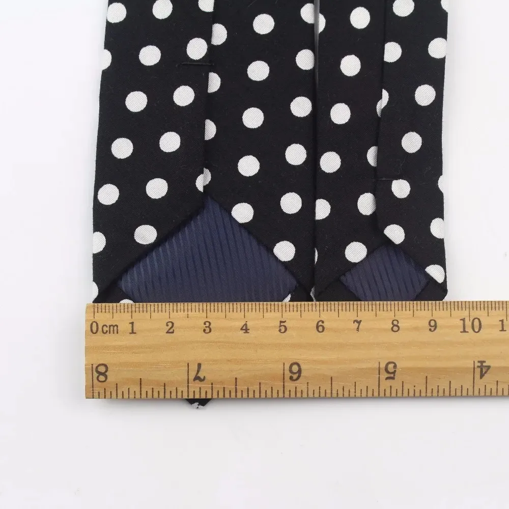 Men's Simple 5.5cm Wide Cotton Colourful Tie Round Circle Dot Pattern Necktie Narrow Slim Skinny Thick Cravat Accessories Gifts