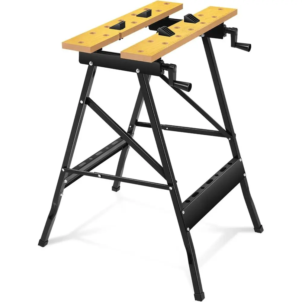 

Портативный складной верстак с линейкой и транспортиром, регулируемый 8–12 фунтов, емкостью 220 фунтов для деревообработки, гаража и поделок