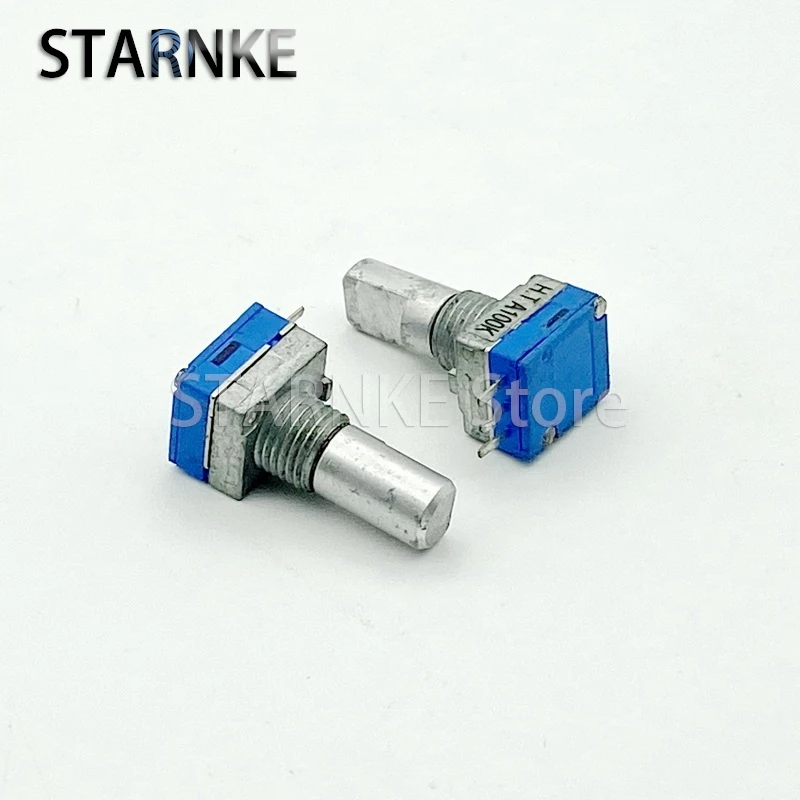 2PCS RK09 Type Single 3-Pin A100K Speaker Amplifier Audio Volume Potentiometer Handle Length 15mm