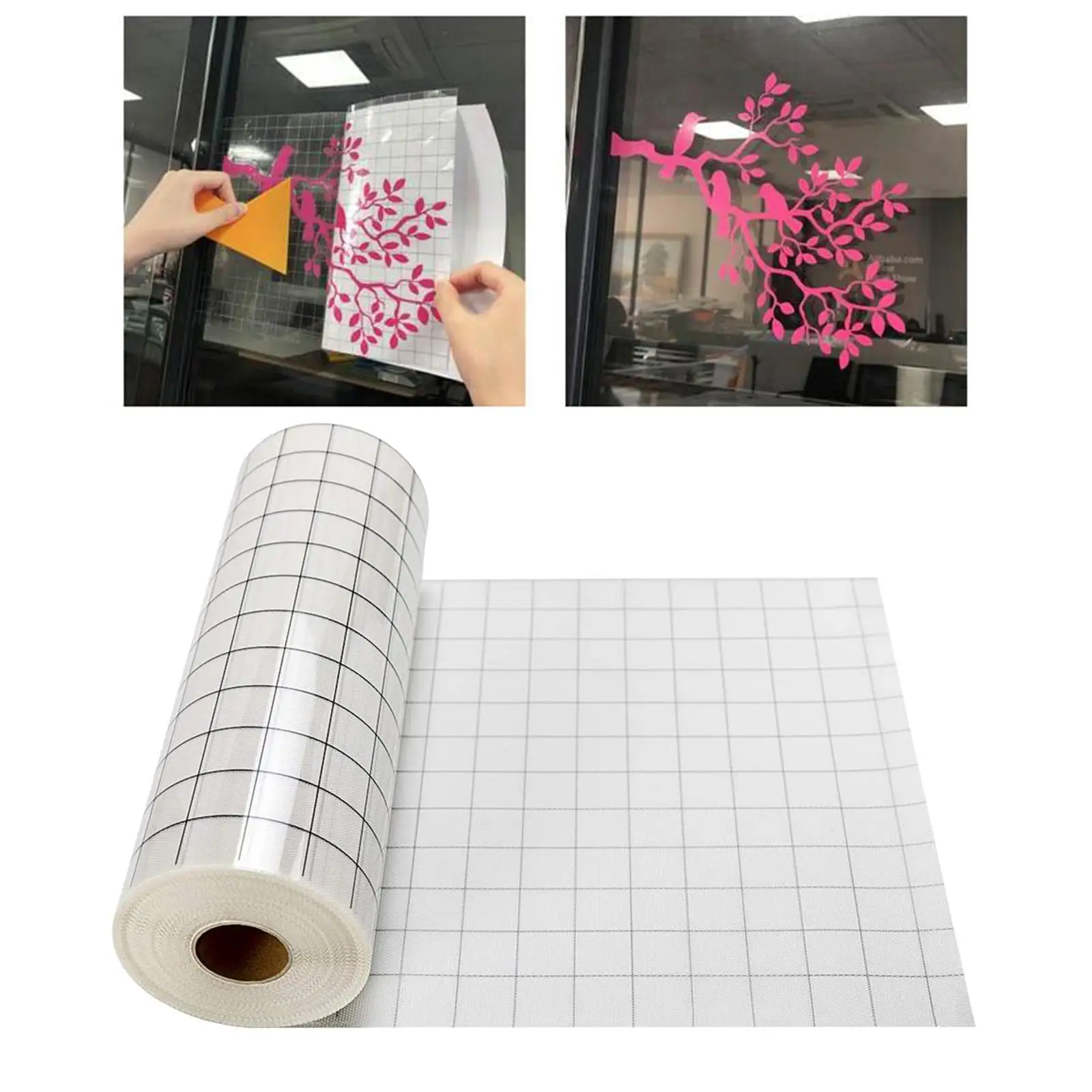 Transfer Film Plotter for Vinyl 30.5 X 150 cm With Clear Alignment Grid Self Adhesive Vinyl Stickers Crafts Adhesive