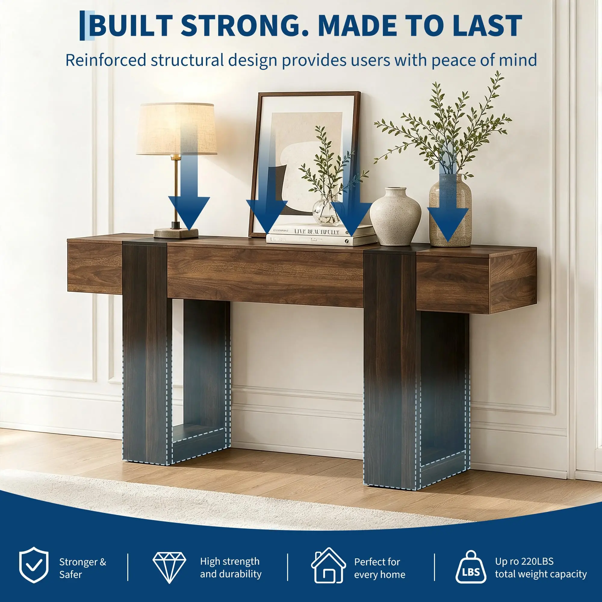 Console Table Entryway Sofa Table For Hallway Living Room view 5