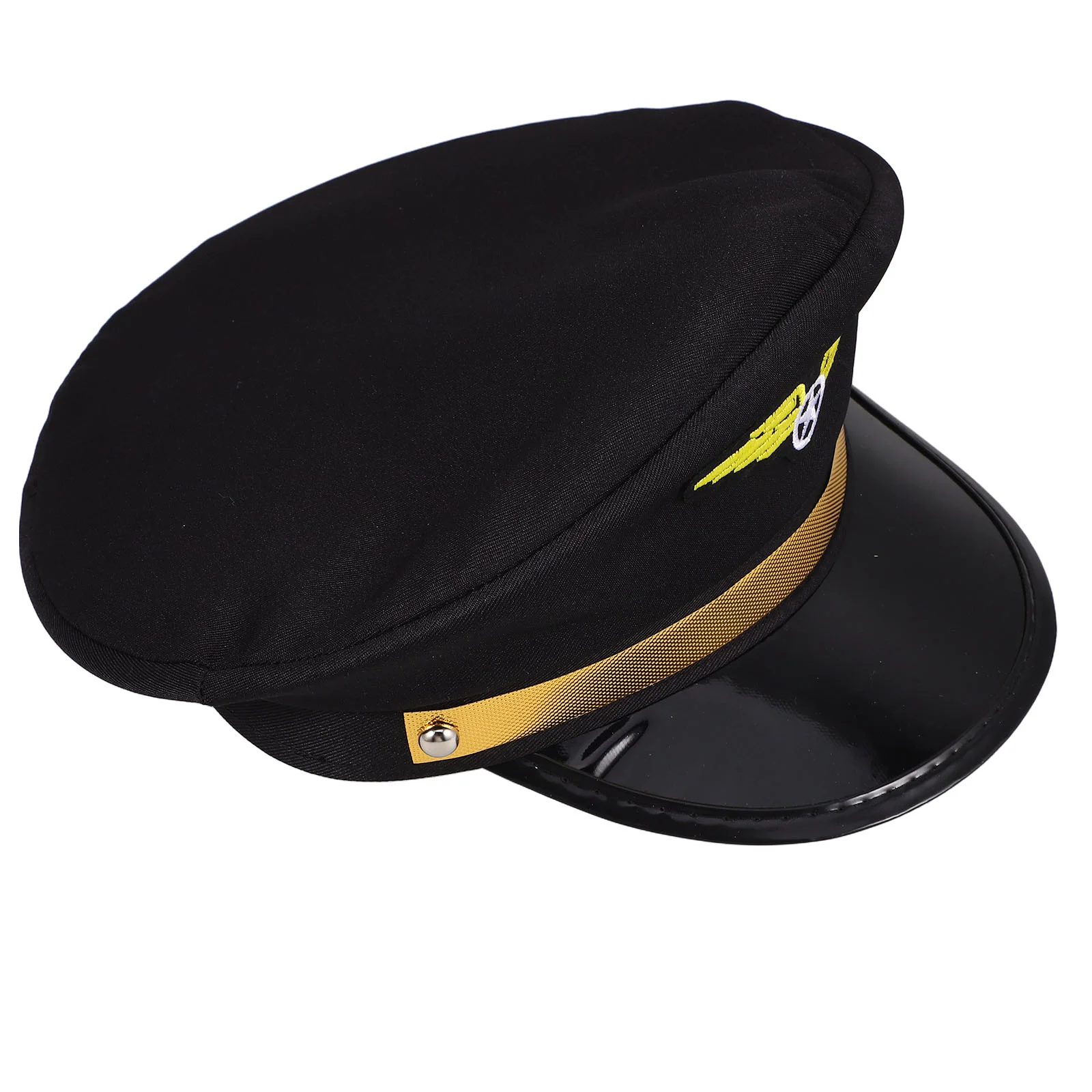 Airline Pilot Cap Fancy Dress Hat Airline Pilot Hat for Kids and Adults Adjustable Uniform Costume Cap for Halloween Cosplay and