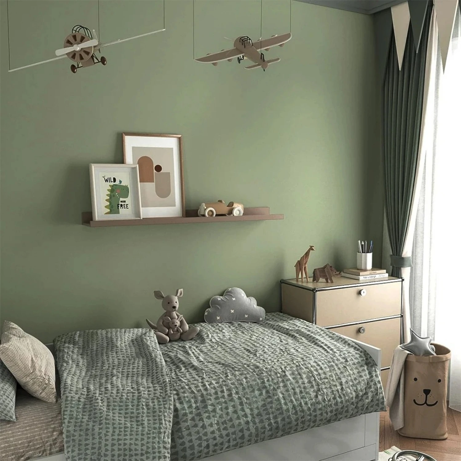 1/2/3/5/6 متر ذاتية اللصق فيلم الأخضر مات سميكة ملصق الأثاث المطبخ لخزائن الجداول جدار DIY تجديد خلفيات