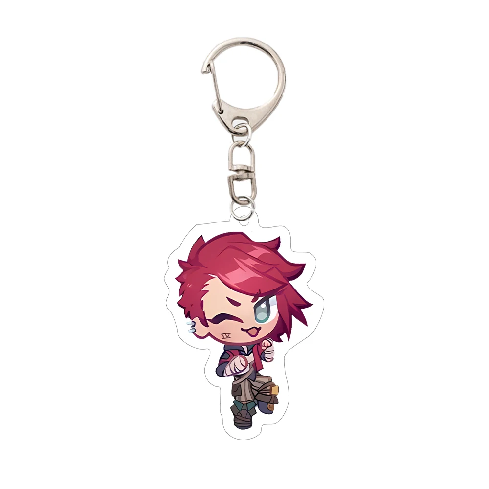 الاكريليك غامض Jinx السادس Caitlyn Ekko فيكتور المفاتيح غامض الشكل قلادة كيرينغ مفتاح سلسلة كيرينغ للملحقات حقيبة المشجعين هدية #4