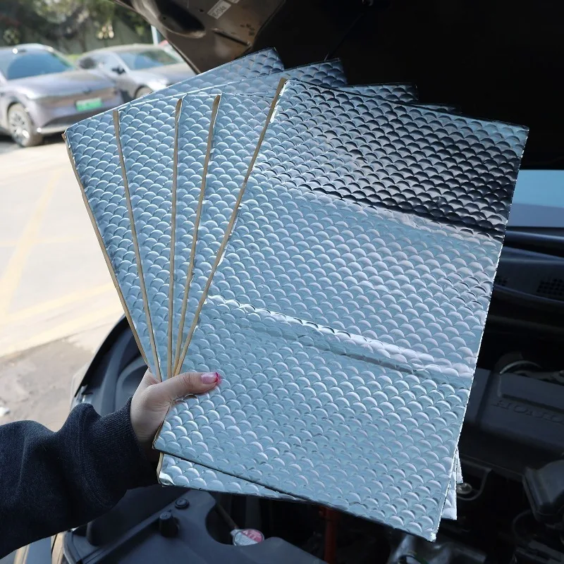 1PC Sound Deadener Heat Insulation Mat 40X25cm Car Sound Proofing Deadening Insulation Car Hood Insulation Auto Interior Pads