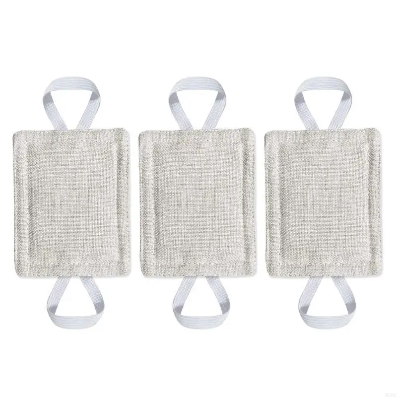 

M89C Set of 3pcs Door Silencers Door Closing Cushion for Quiet Room and Baby Safety with Adjustable Elastic Band Designing