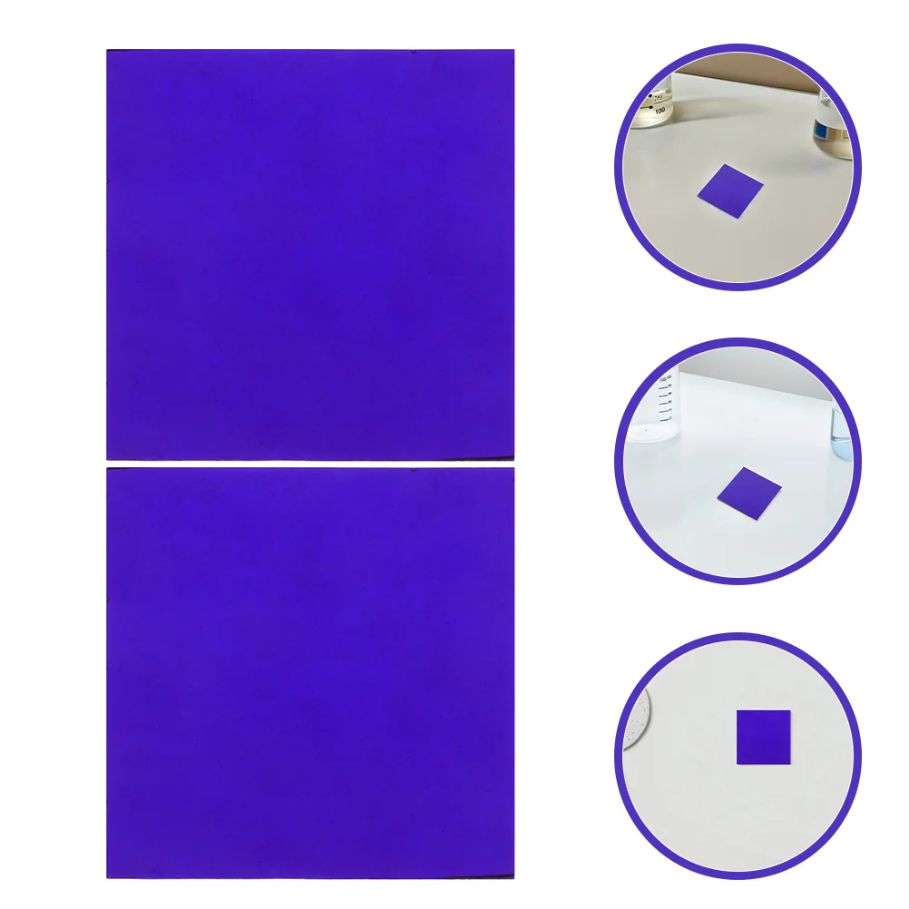 

2Pcs Cobalt Glass Sheets 5x5cm for Chemistry Experiments Flame Test Educational Lab Equipment Replacement Filter