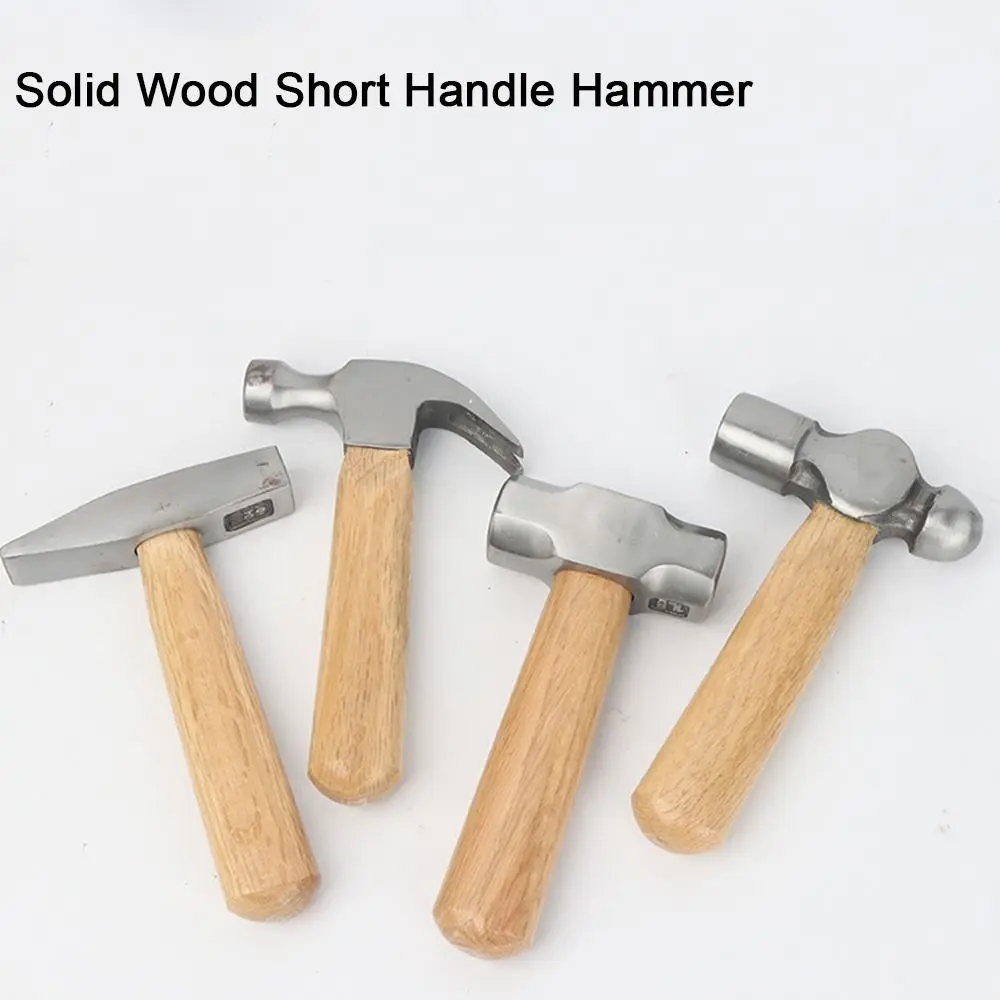 

High Carbon Steel Mini Octagonal Hammer Ergonomic Solid Wood Short Handle Fitter Hammer Durable Sturdy Round Head Hammer