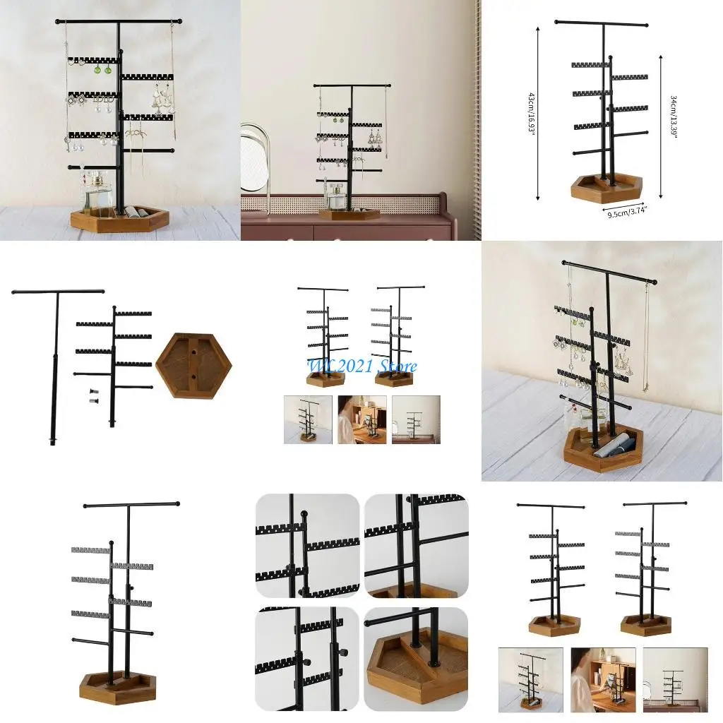 

G5GC 5-уровневый органайзер для ювелирных изделий, телескопический держатель для сережек, ожерелий, браслетов