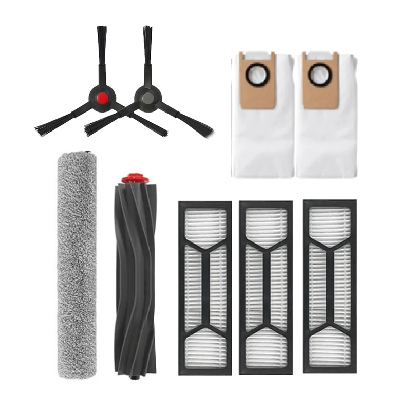 แปรงลูกกลิ้ง + ชุดลูกกลิ้งสําหรับ EUFY Omni S1 Pro/S1 ตัวกรอง HEPA แปรงด้านข้างถุงเก็บฝุ่นสูญญากาศ Parts-A77G