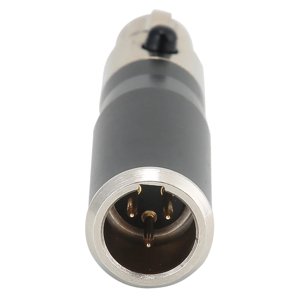 2PCS Easy to Use Zinc Alloy Casing Mini XLR 3pin Male Connector to Mini XLR 4pin Female Microphone Adapter Professional Audio