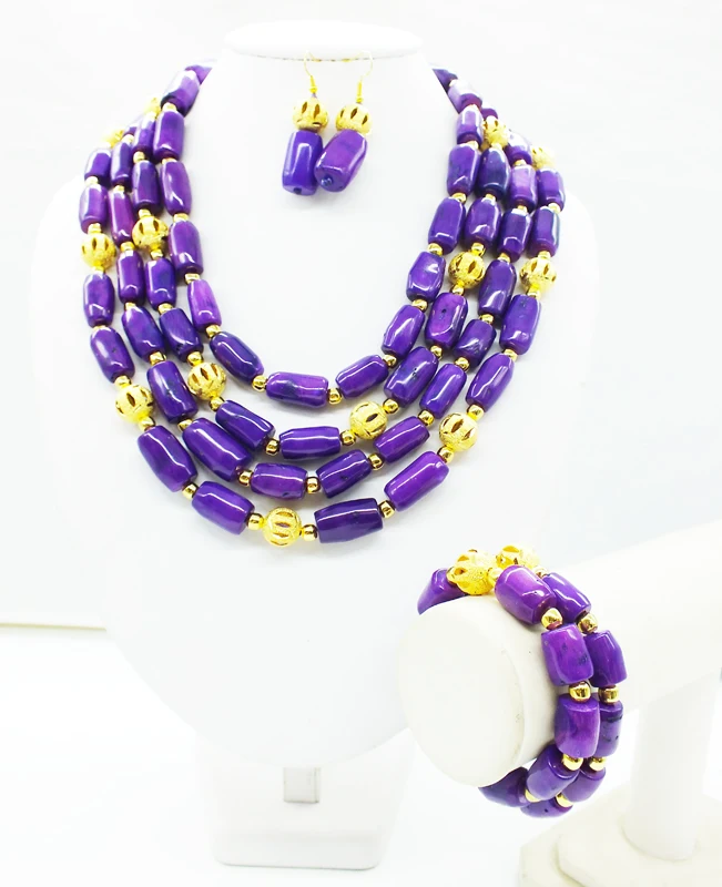 Unique  Top Fashion Jewelry Hot Sale Coral Nigerian Wedding African Beads Jewelry Set