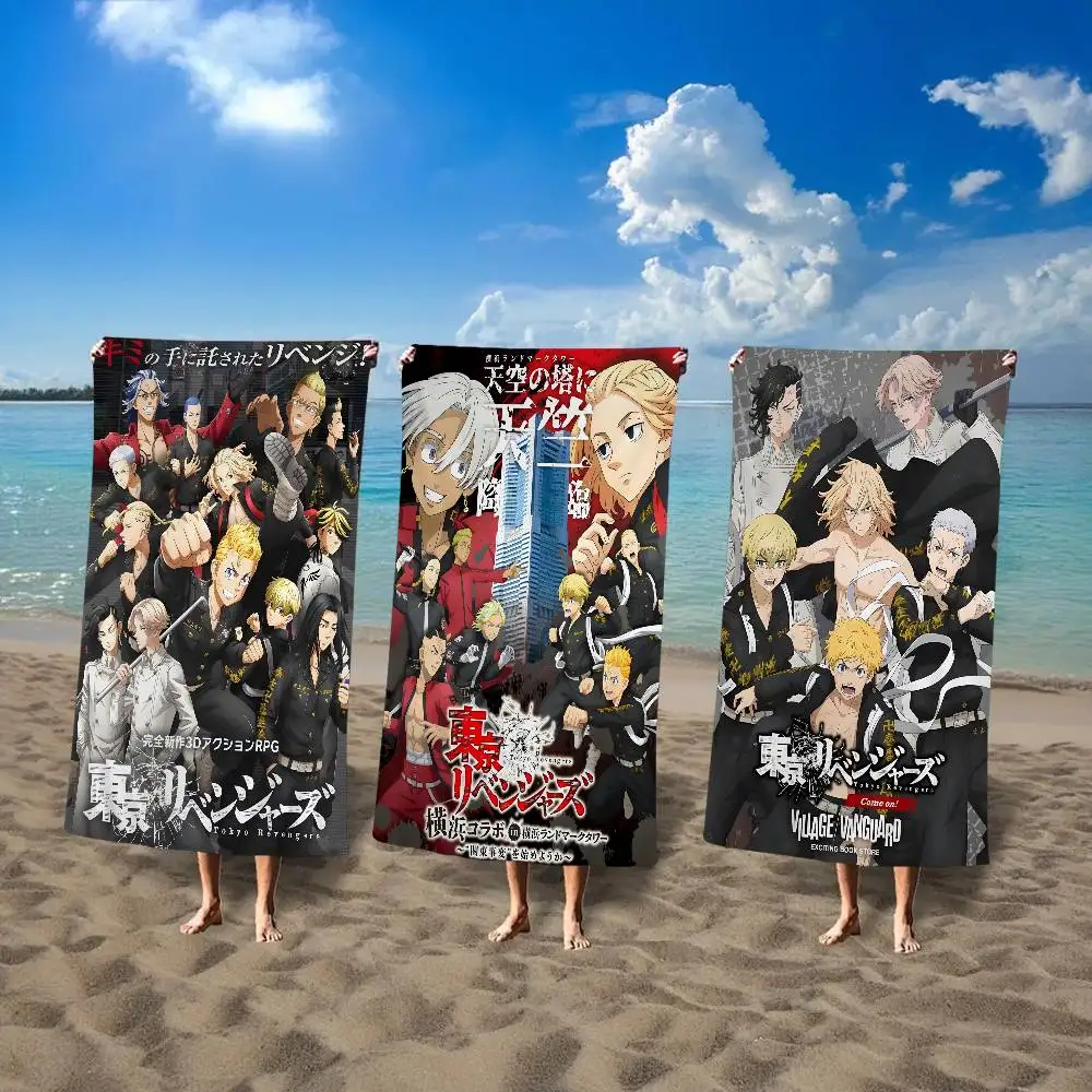 Japan Anime Tokyo Revengers Microfiber Beach Towel Absorbent Quick Dry Soft Yoga Swimming Resort Mountain Climbing Towel