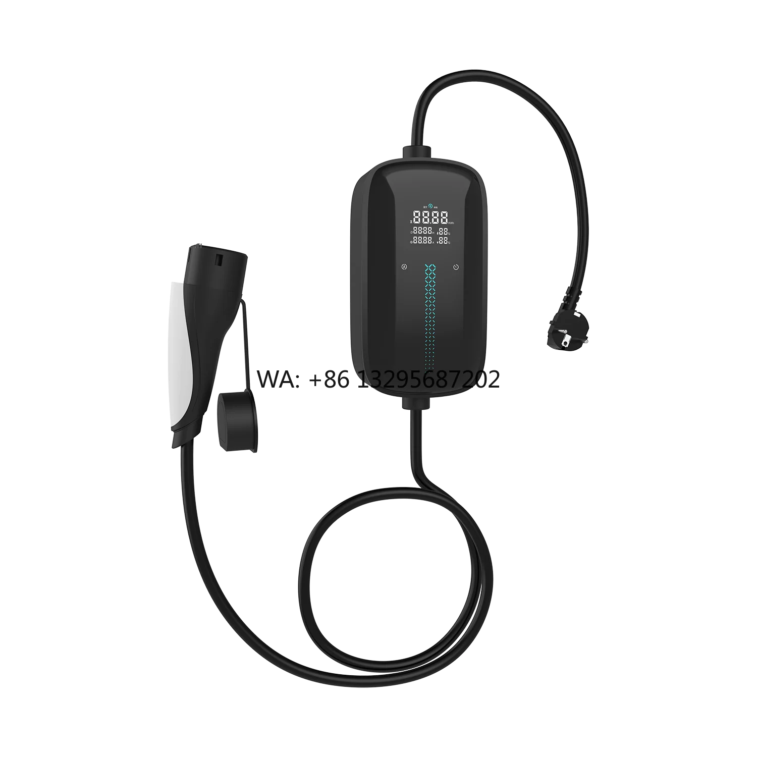 

Портативное зарядное устройство для электромобилей переменного тока 7 кВт, 16 А/32 А, класс защиты IP55, интерфейс Type 2, кабель 5 м, новое состояние, совместимо с электромобилями