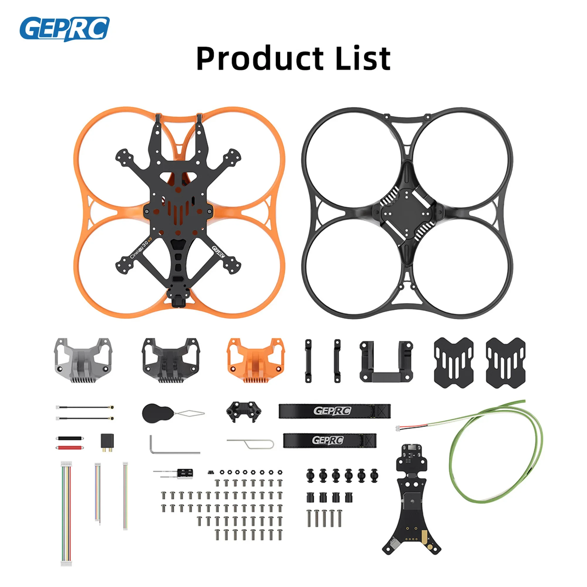 GEPRC GEP-CL30 V3 O4 PRO 3 pollici Drone In Fibra di Carbonio Nero Arancione RC FPV Quadcopter Elicottero Accessori di Ricambio Parti
