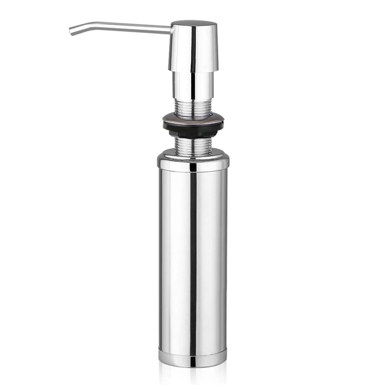 

250ML Stainless Steel Liquid Soap Dispenser for Kitchen & Bathroom - Deck Mounted Lotion Pump for Shampoo & Hand