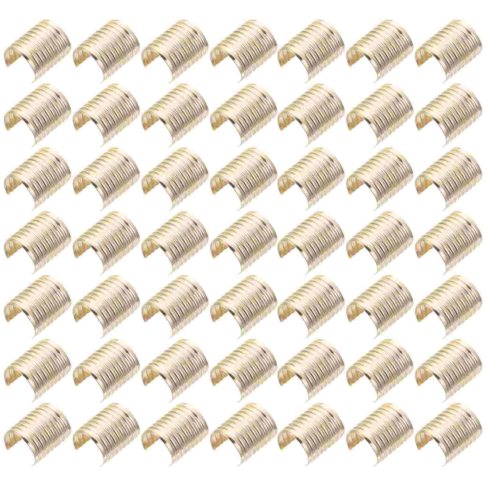 

100 Pcs Fold Open Tail Clip Office Wire Rack Clips Iron Connector Metal Rope Buckle