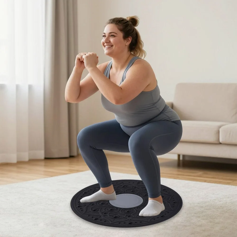 Foot Massage Yoga Balance Board Wobble Mandala Pattern Balance Training Board Multi-function Ballet Plastic Core Trainer