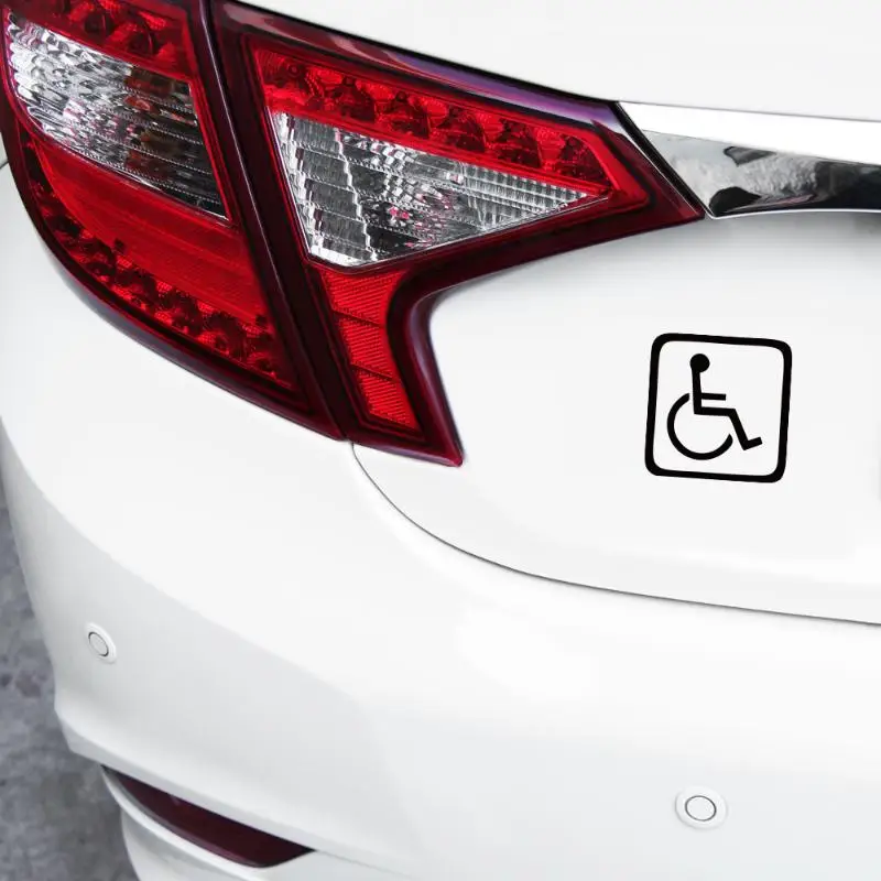Handicap Wheelchair Symbol Car Sticker 13.5cm Disabled Access Sign Vinyl Decal Auto Window Waterproof Sticker