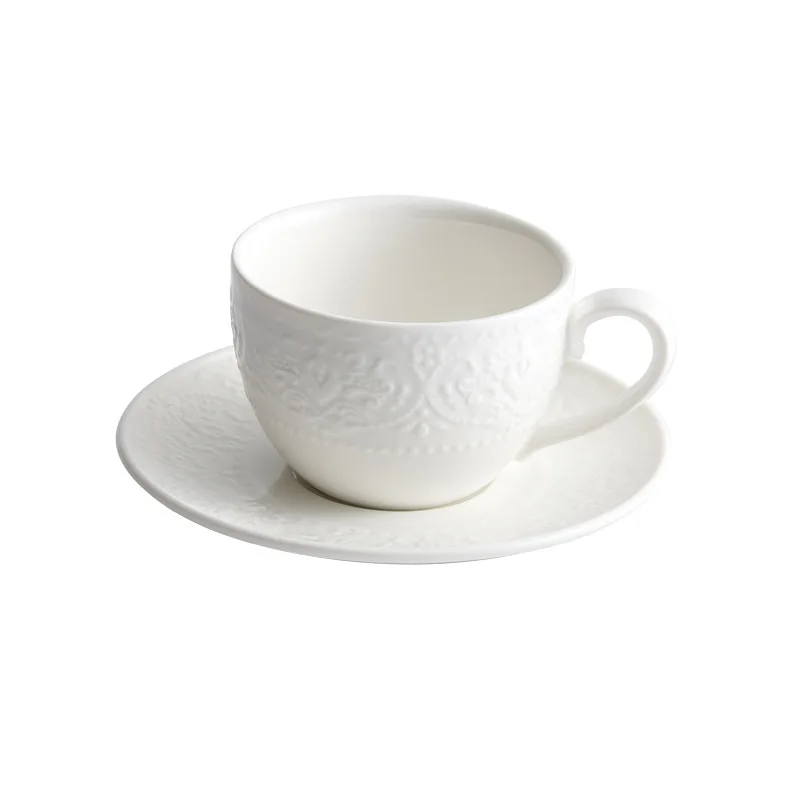 

CX relief high-end exquisite continental breakfast, mug, high value, coffee cup and saucer
