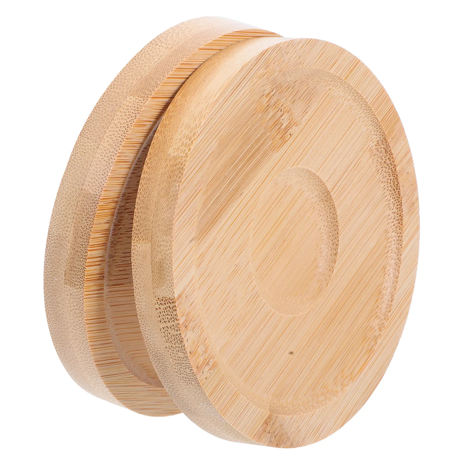 

2pcs Reusable Round Bamboo Cup Anti-Skid Drink Mats Coffee Table Wine Glass Set Bulk Stable Large Base Coasters For Home