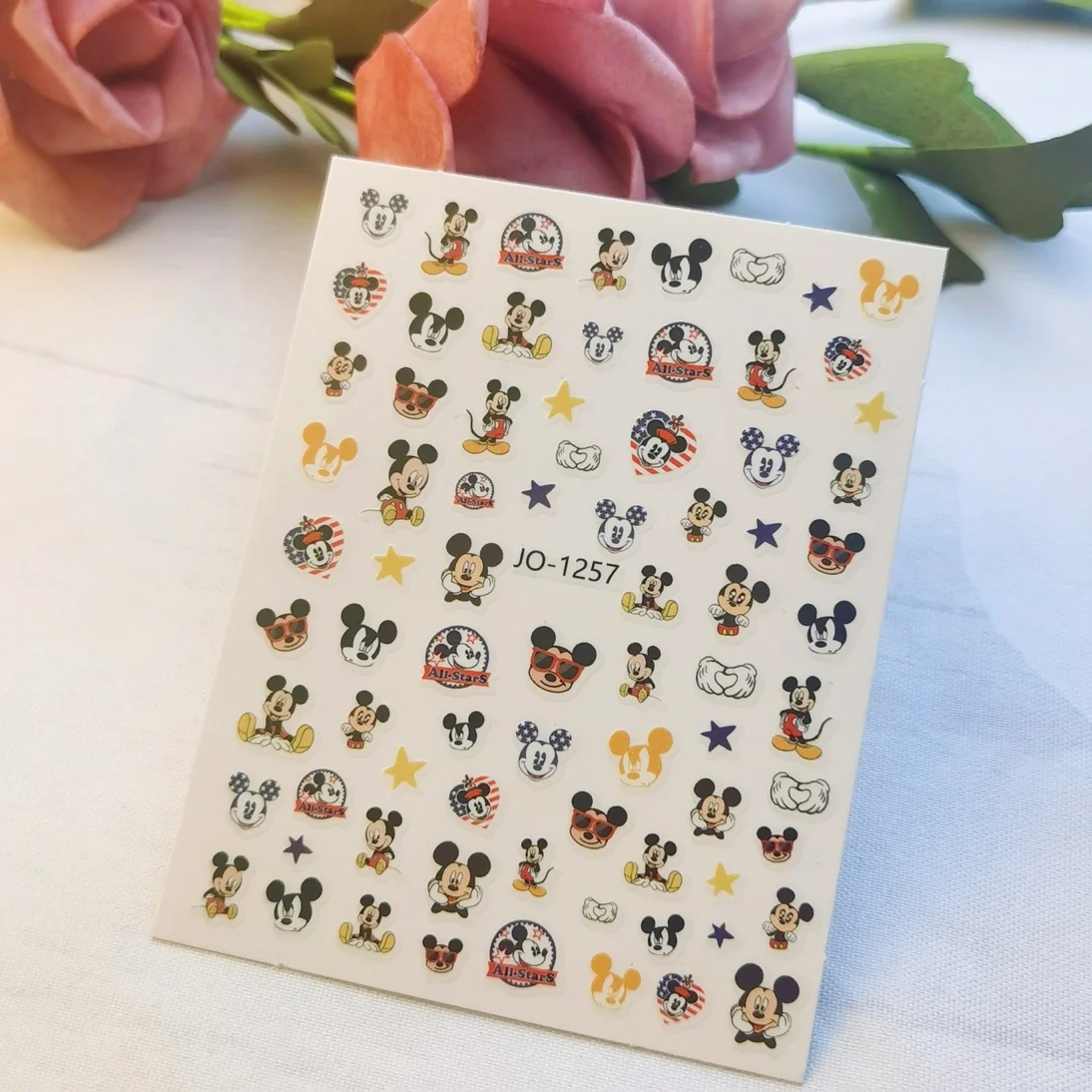 1 Vel Nieuwe Cartoon Mickey Serie Nagels 3d Sticker Sprookje Mickey Mouse Nagel Sticker Schattige Decoraties