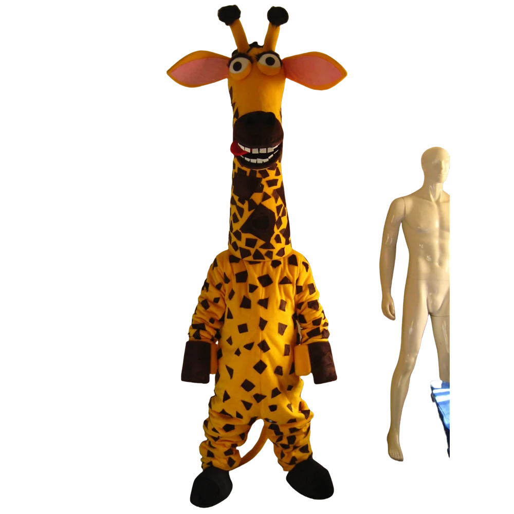 madagascar giraffe mascot costume custom cartoon character cosplay fancy dress mascotte theme40183