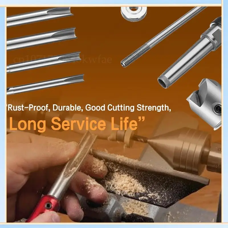 

-A60I 8Pcs Pen Turning Mandrel Wood Turning Penbarrel Kits 7Mm Drill Bit And Pen Mandrel For Wood Lathe