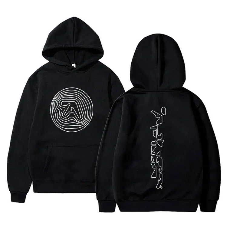 

Aphex Twin Print Hoodie Men Women Clothing Punk Gothic Vintage Sweatshirt Male Fashion Oversized Streetwear Men's Casual Hoodies