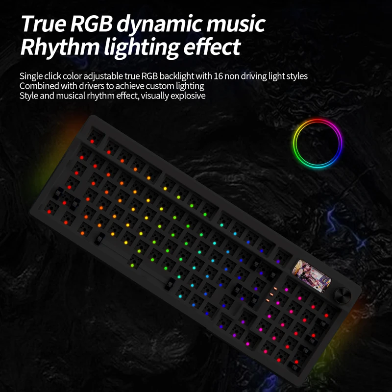 مجموعة لوحة المفاتيح الميكانيكية YINDIAO Y95 3-وضع سماعة لاسلكية تعمل بالبلوتوث قابلة للتبديل السريع rgb طوقا التخصيص مجموعة لوحة مفاتيح الألعاب لتقوم بها بنفسك