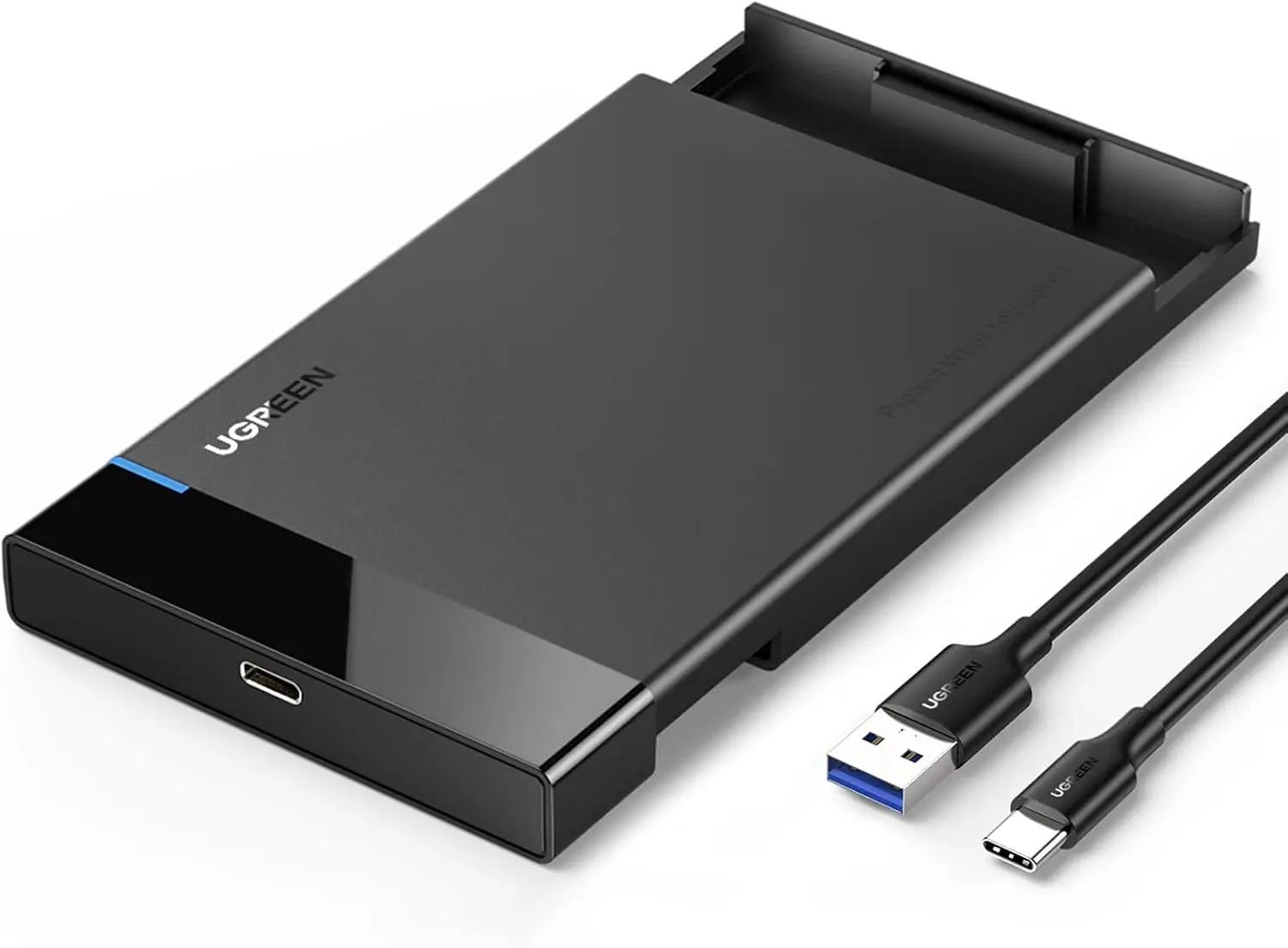 

Внешний корпус для жесткого диска 2.5 дюйма USB-C 3.1 Gen 2 (SATA III 6 Гбит/с) для SSD/HDD с поддержкой UASP