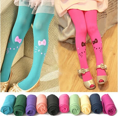 

Girl Tights Cat Print Children Kids Pantyhose Velvet Fabric Princess Party Dance Tights Girl Stockings 3-7T Tights Spring Summer