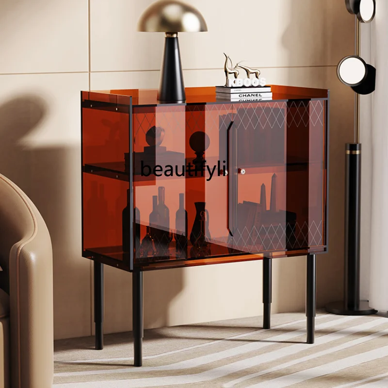 

Acrylic side cabinet modern simple storage living room entrance storage kitchen storage wine cabinet