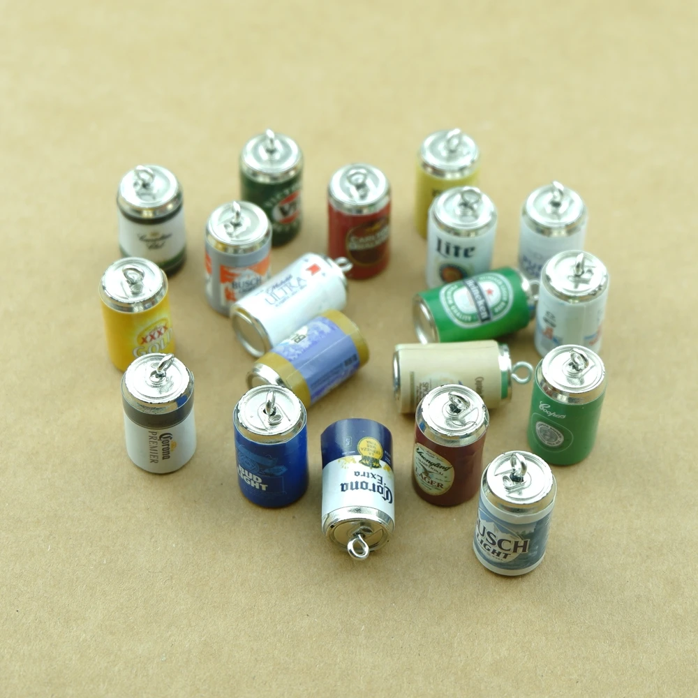 Cute Beer Alcohol Drink Charms Resin Cabochon Bracelets Necklace Earrings Making Accessories DIY Jewelry Pendants