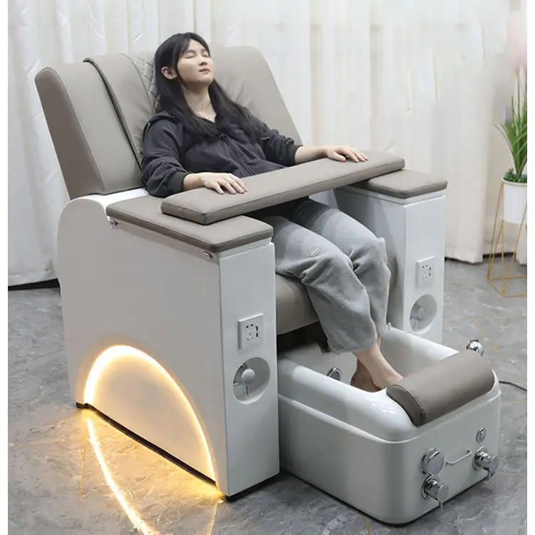 

Foot Massage Pedicure Chair Furniture LED Lights Manicure Pedicure Chair Equipment for Beauty Shop