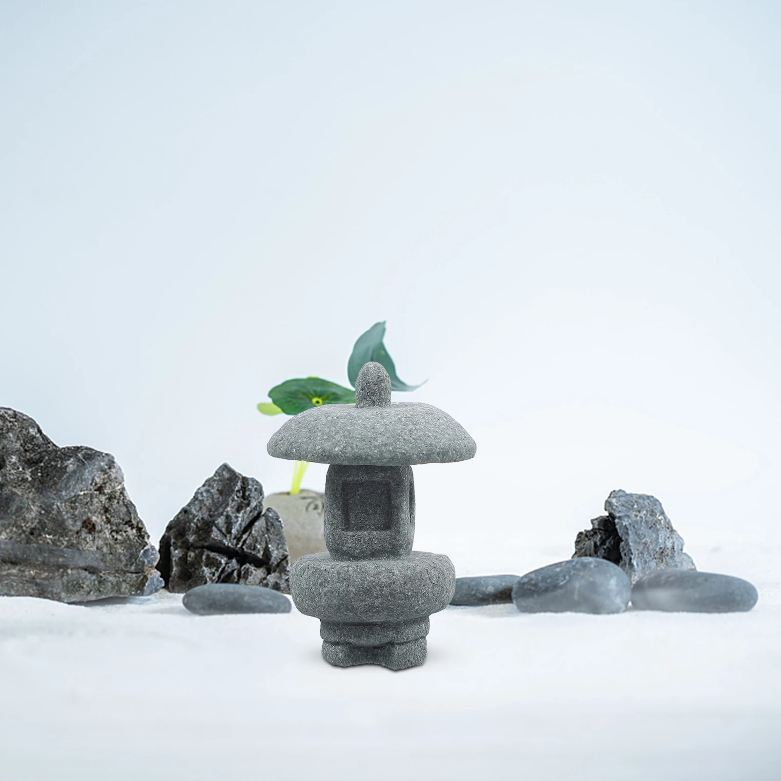 

Miniature Pavilion Sandstone Pagoda Ornament Mini Pagoda Decor Indoor Outdoor Garden Aquarium Fish Tank Hideaway Decoration