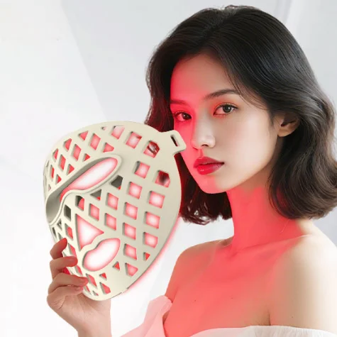 Silicone Red Light Therapy Mask OEM LED Facial Skincare Mask Mesh Design