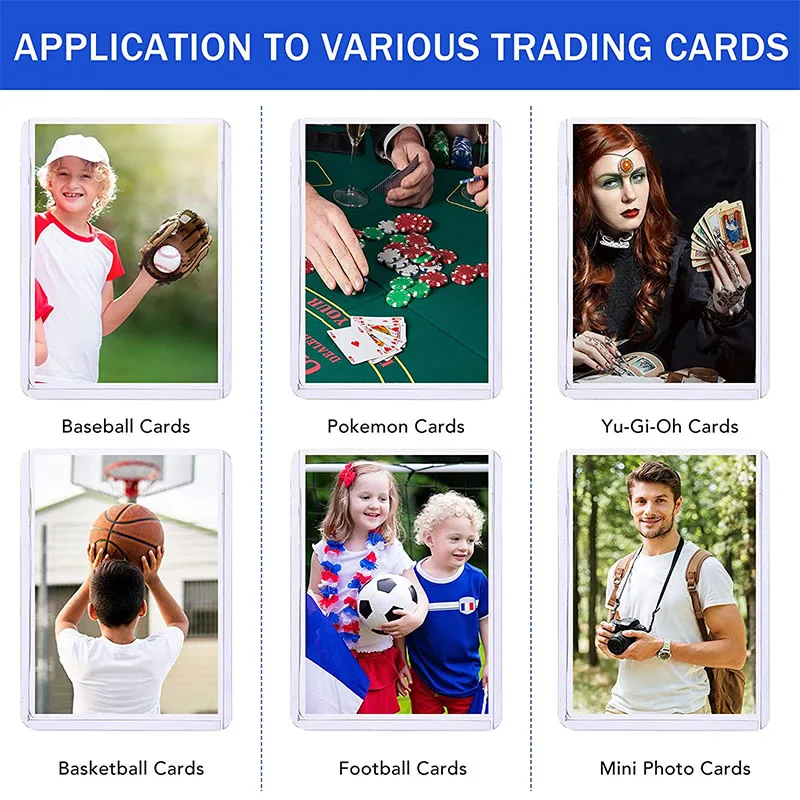 50/100Pcs Game Cards Outer Sleeves Protector Gaming Trading Card Plastic Collect Holder Toploader Sports Card Photocard Cover